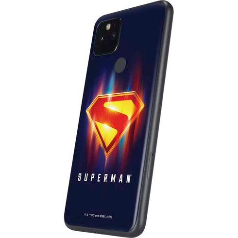 Superman 2025 Energy Shield Neon Emblem Google Pixel 5 Skin
